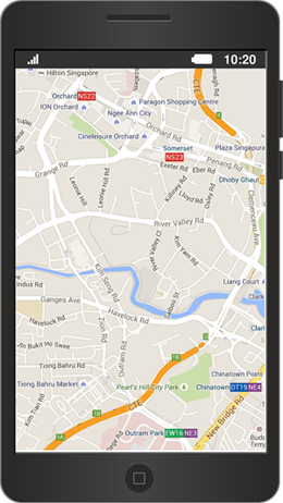 台中鐵皮屋服務區域示意圖